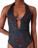 Monogram Plunge Swimsuit