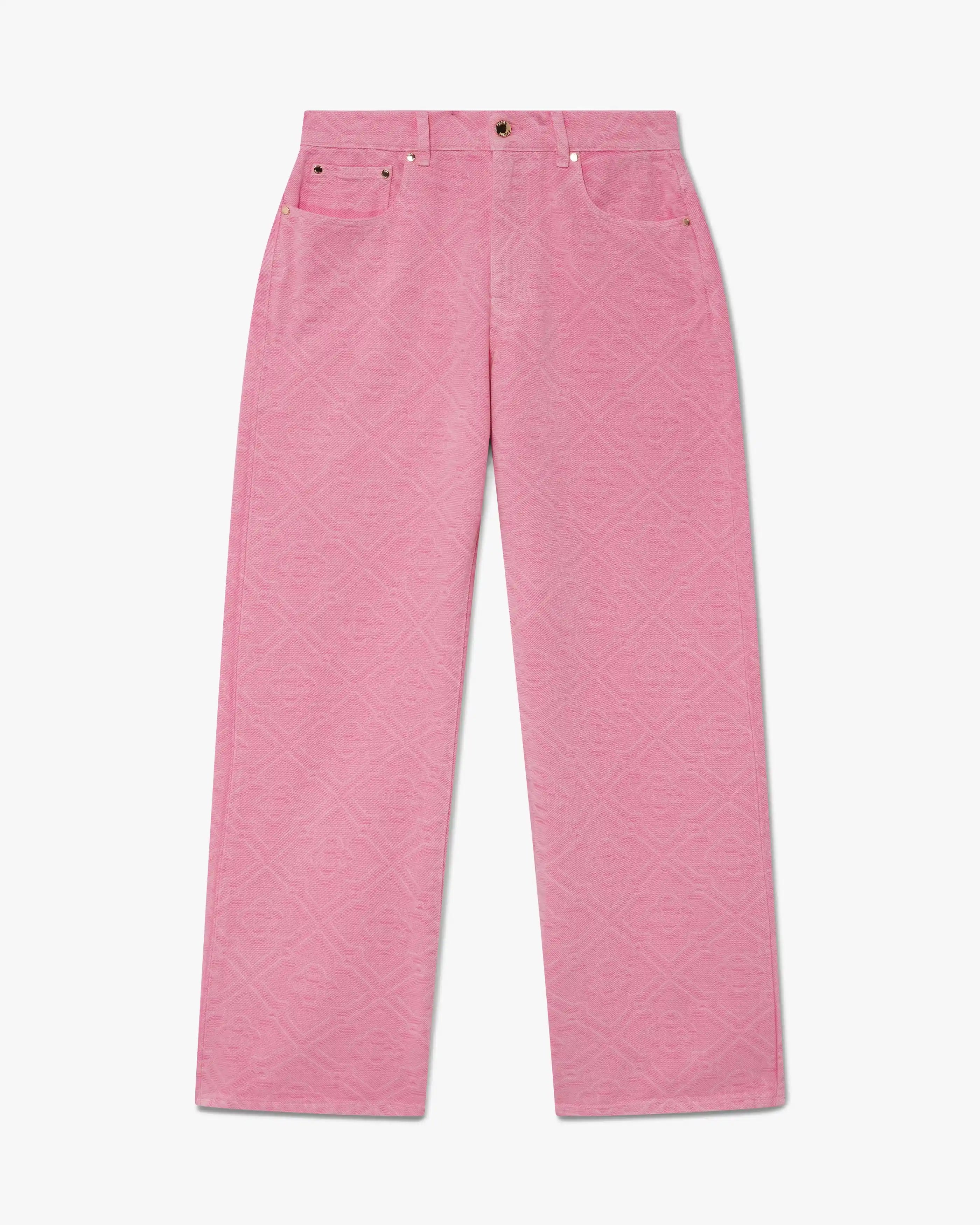 Pink Monogram Denim Jeans