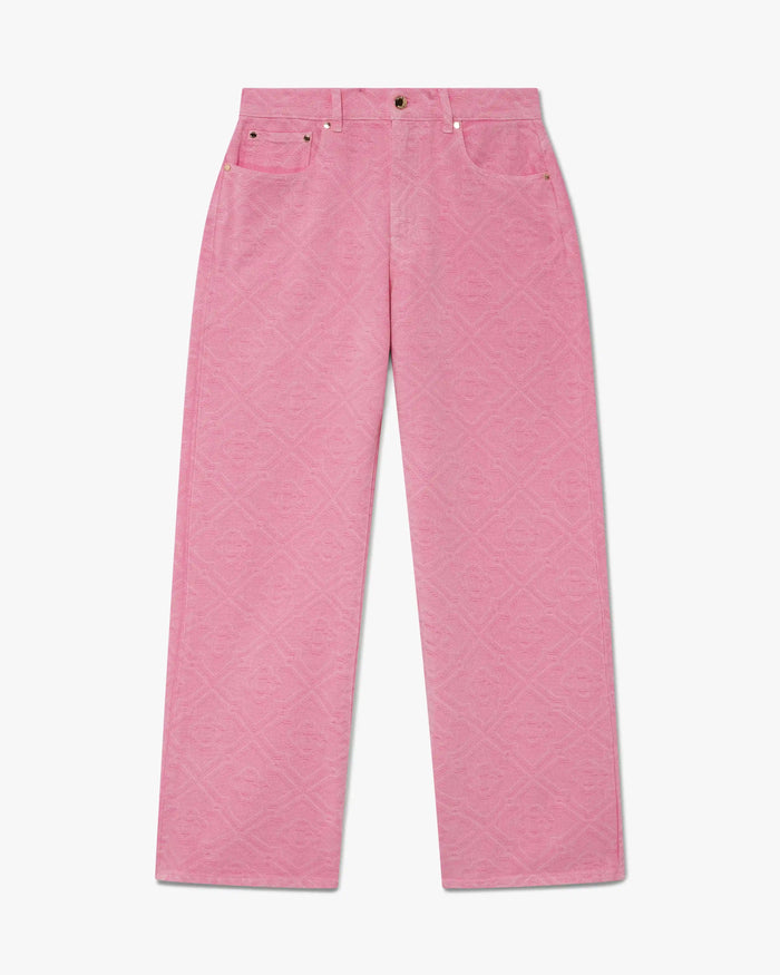 Pink Monogram Denim Jeans