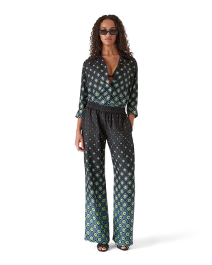 Degrade Monogram Silk Trousers