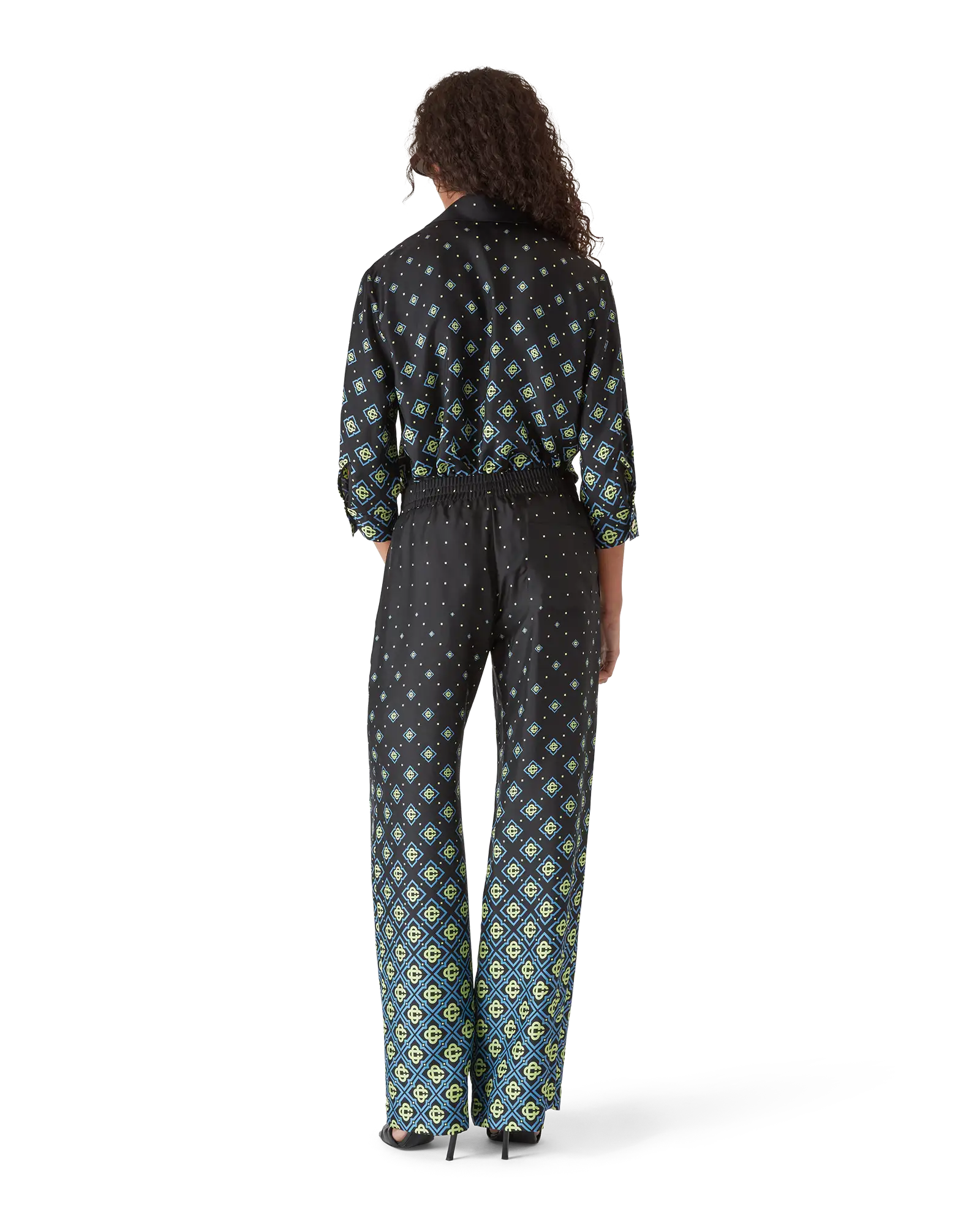 Degrade Monogram Silk Trousers