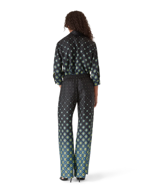 Degrade Monogram Silk Trousers