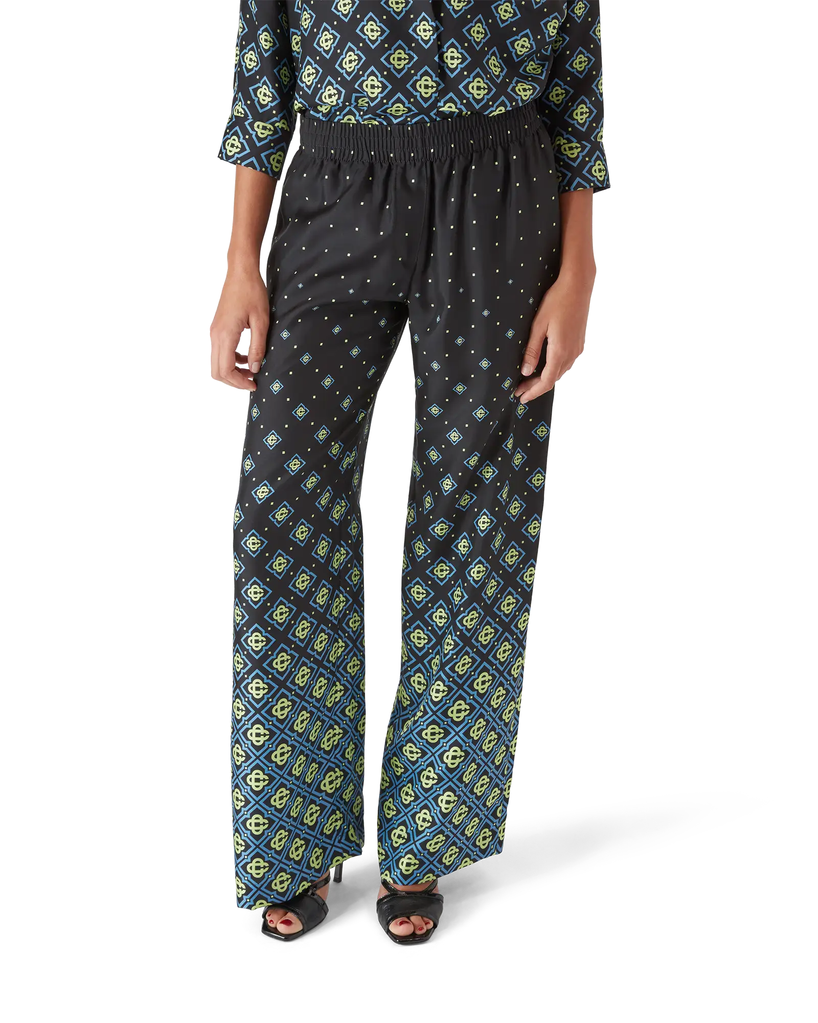 Degrade Monogram Silk Trousers