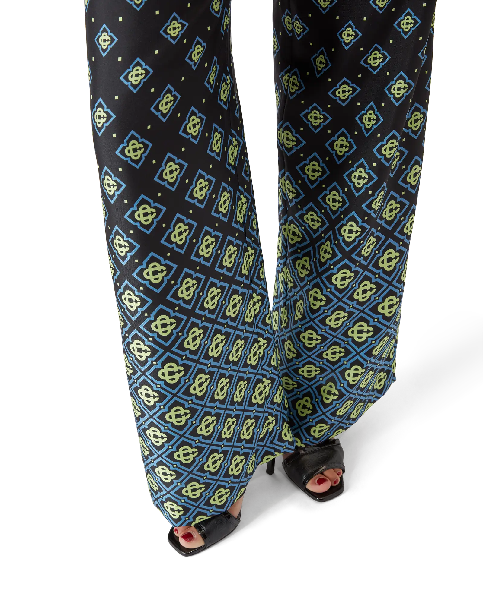 Degrade Monogram Silk Trousers