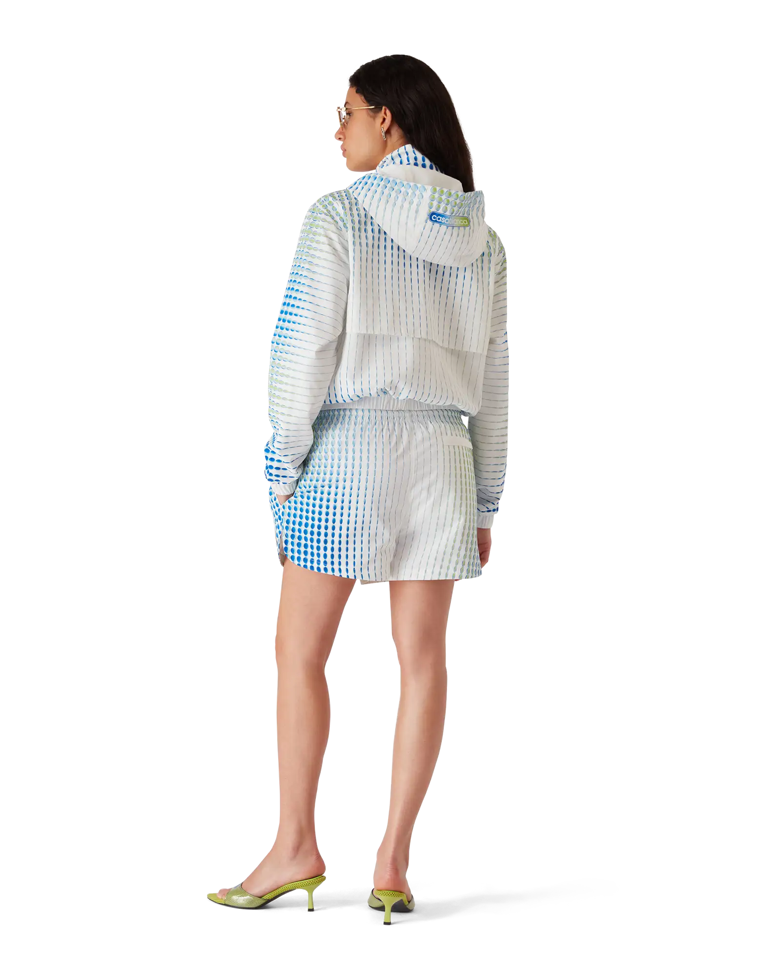 Printed Poly Taffeta Shorts