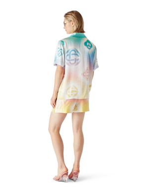 Halftone Logo Silk Shorts