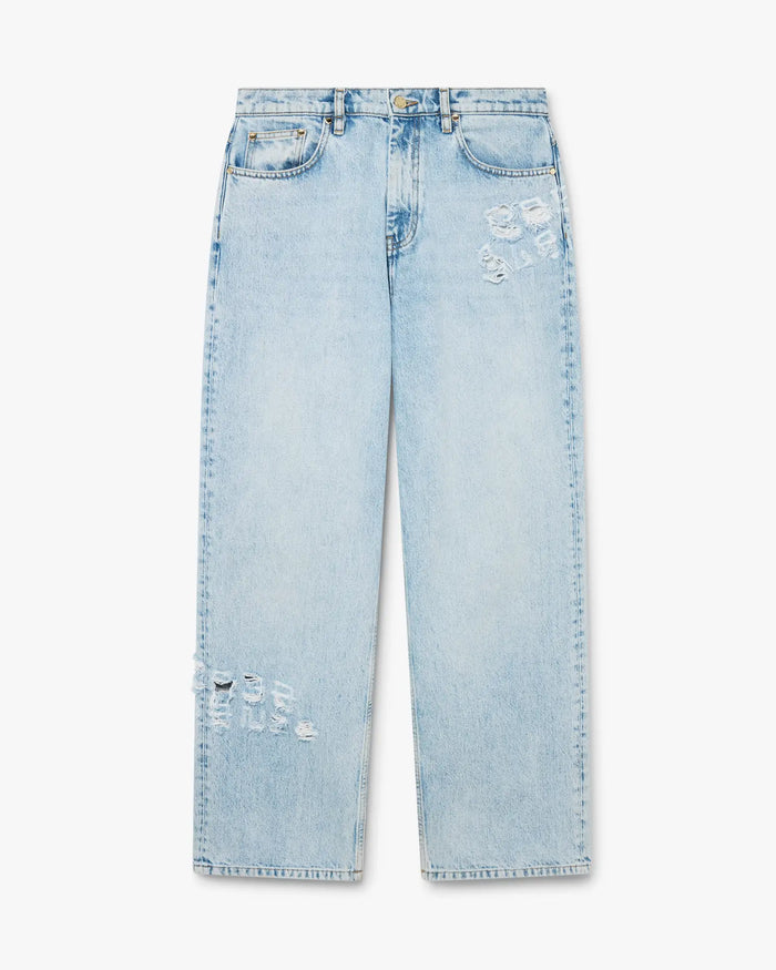 Light Wash Graffiti Denim Jeans