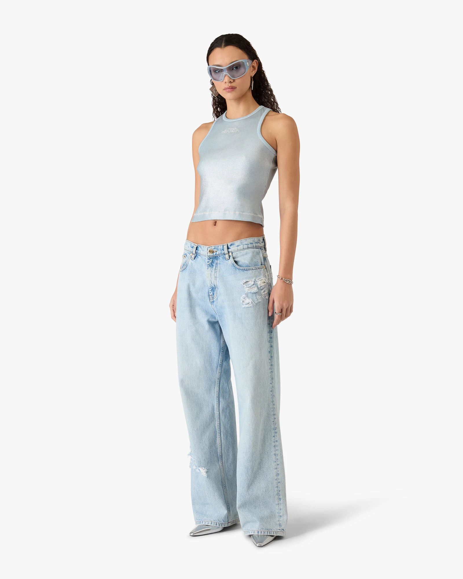 Light Wash Graffiti Denim Jeans