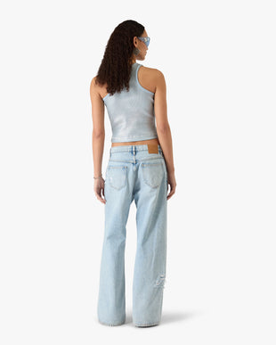 Light Wash Graffiti Denim Jeans