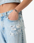 Light Wash Graffiti Denim Jeans