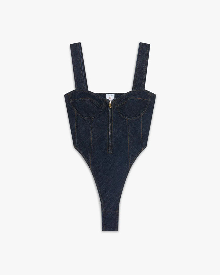 Indigo Denim Bodysuit