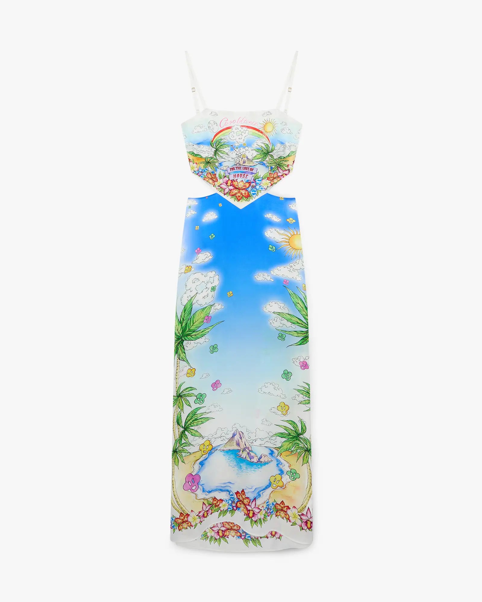 Silk Satin Maxi Scarf Dress