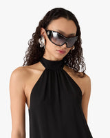 Black Outline Shield Sunglasses