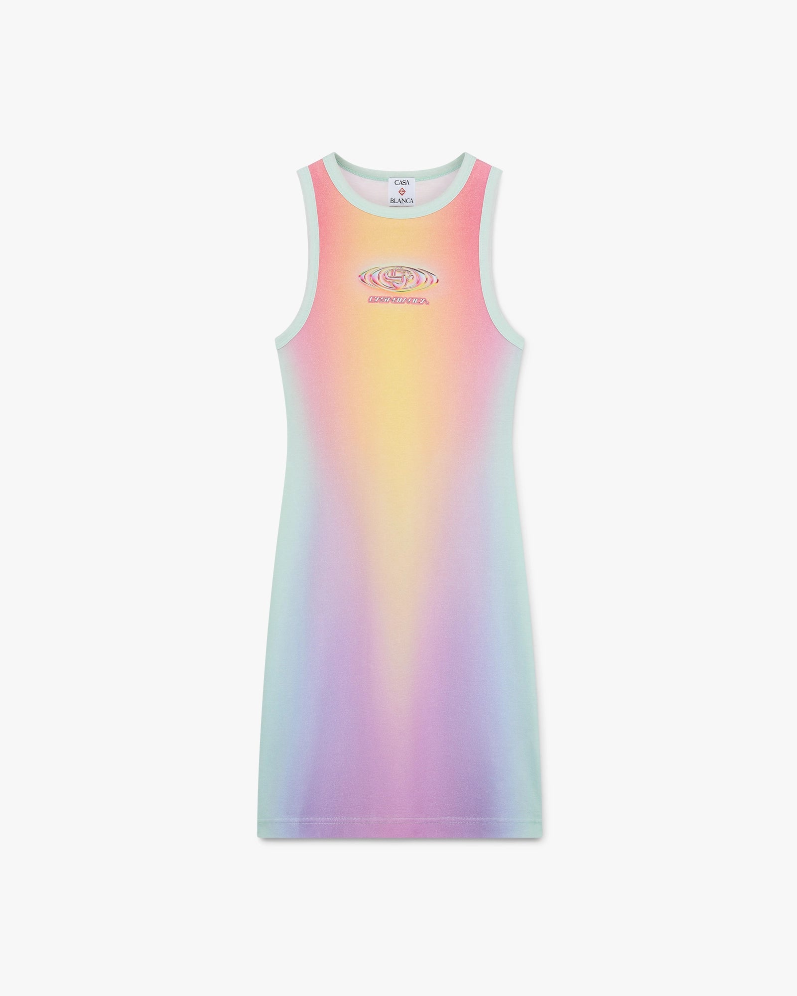 Robe longue sans manches effet verre dégradé