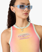 Robe longue sans manches effet verre dégradé