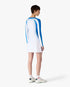 White Half-Tone Stretch Tennis Maxi Dress