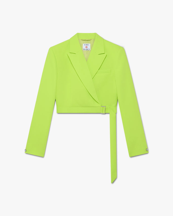 Green Crepe Tailored Jacket