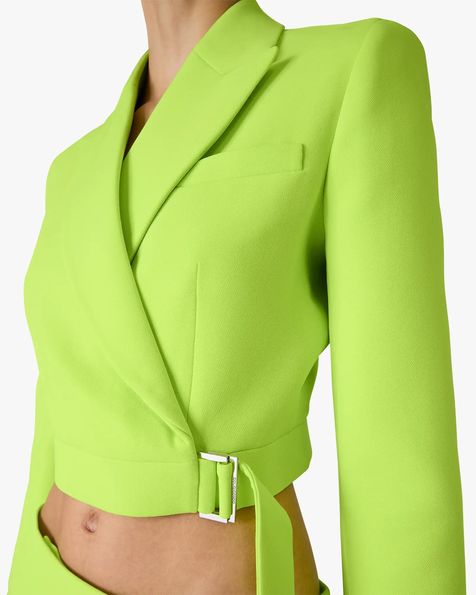 Green Crepe Tailored Jacket