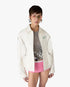 White Zip Cotton Drill Jacket