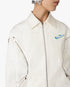 White Zip Cotton Drill Jacket