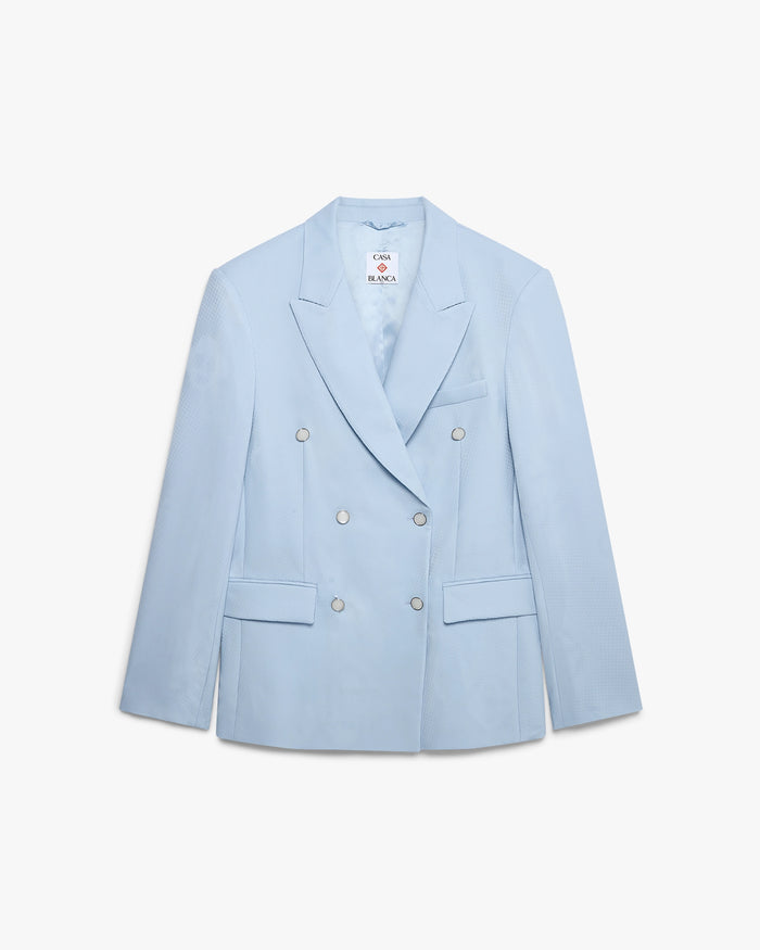 Blue Monogram Wool Jacquard Jacket