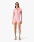 Pink Velour Monogram Playsuit