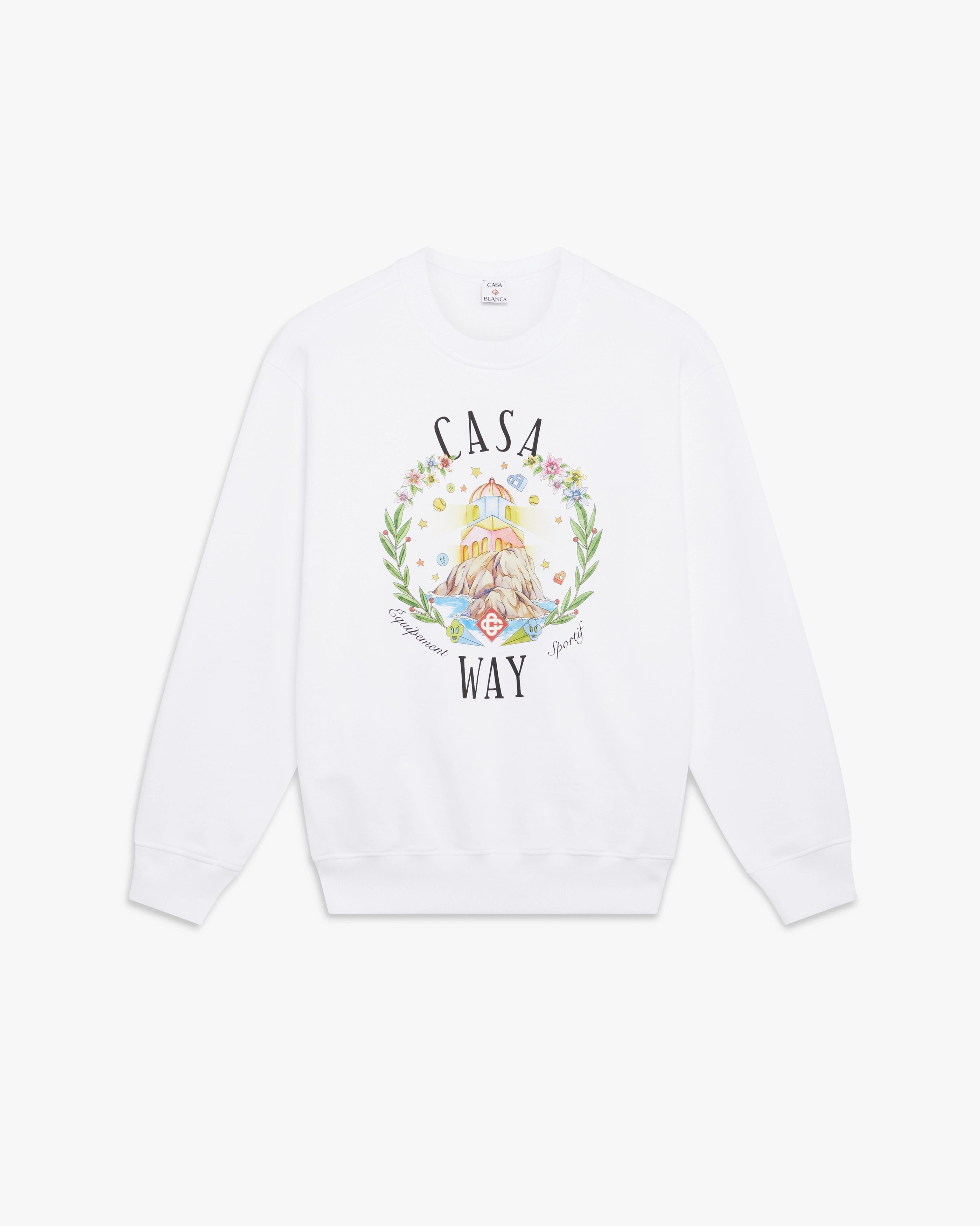 White Casa Way Loopback Sweatshirt