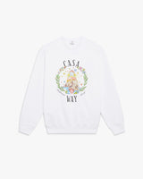 White Casa Way Loopback Sweatshirt
