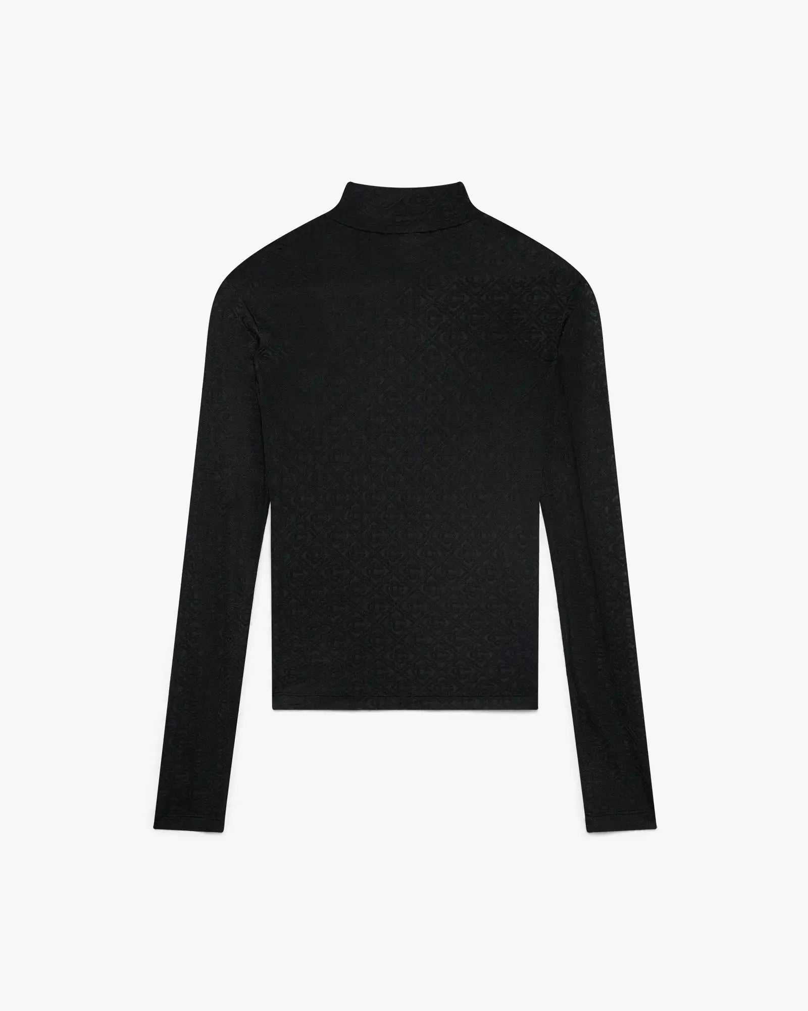 Black Monogram Jacquard Cropped Top