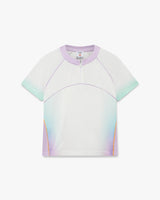 Glass Gradient Short Sleeve Football Mesh Shirt
