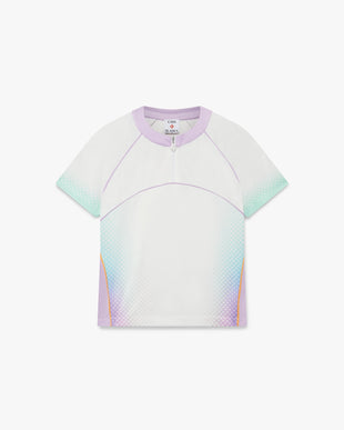 Glass Gradient Short Sleeve Football Mesh Shirt