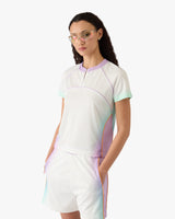 Glass Gradient Short Sleeve Football Mesh Shirt