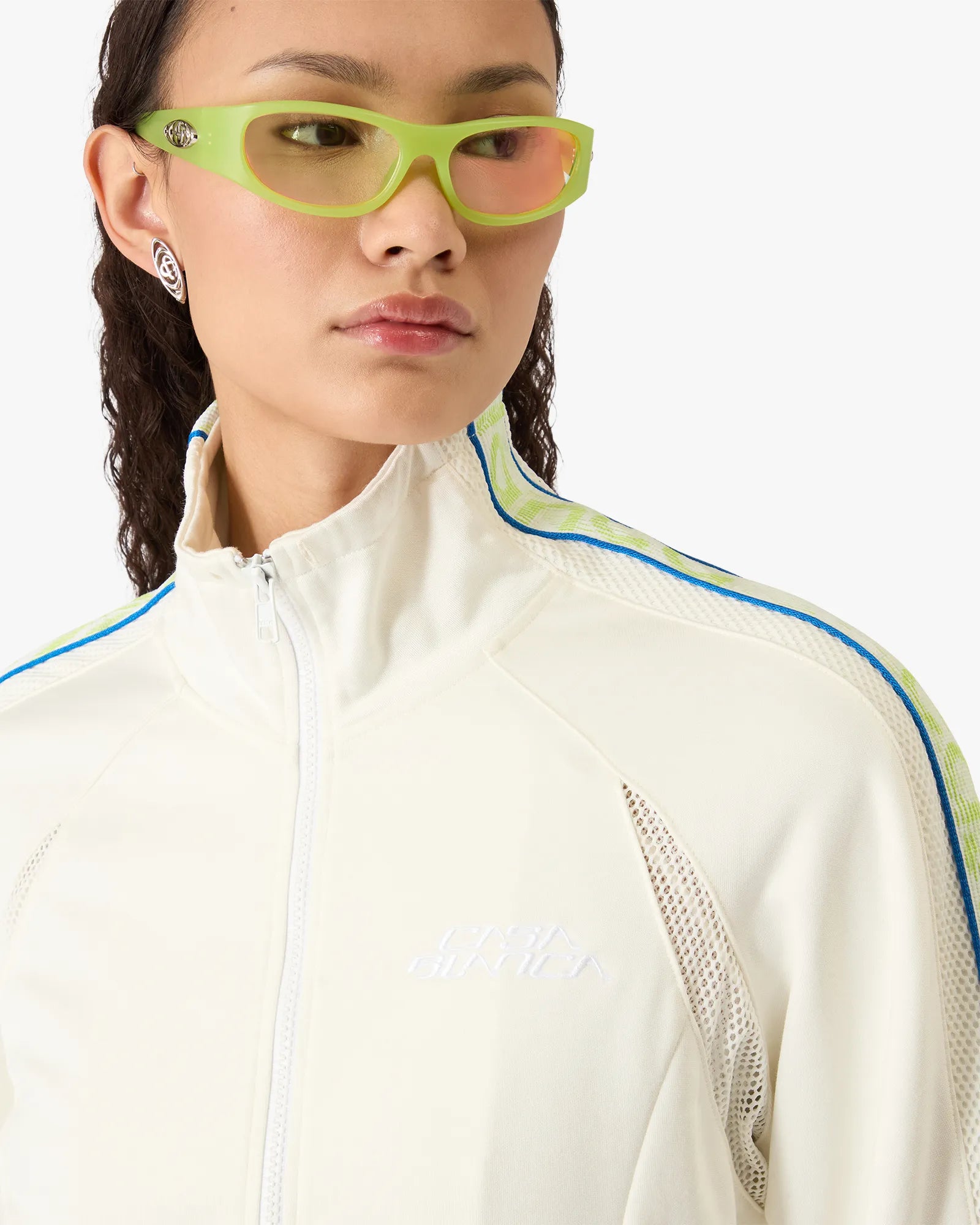 White Laurel Track Zip Jacket