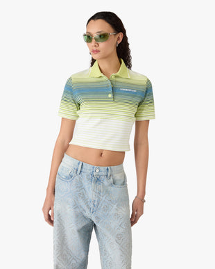 Bourgeois Striped Short Sleeve Polo Shirt