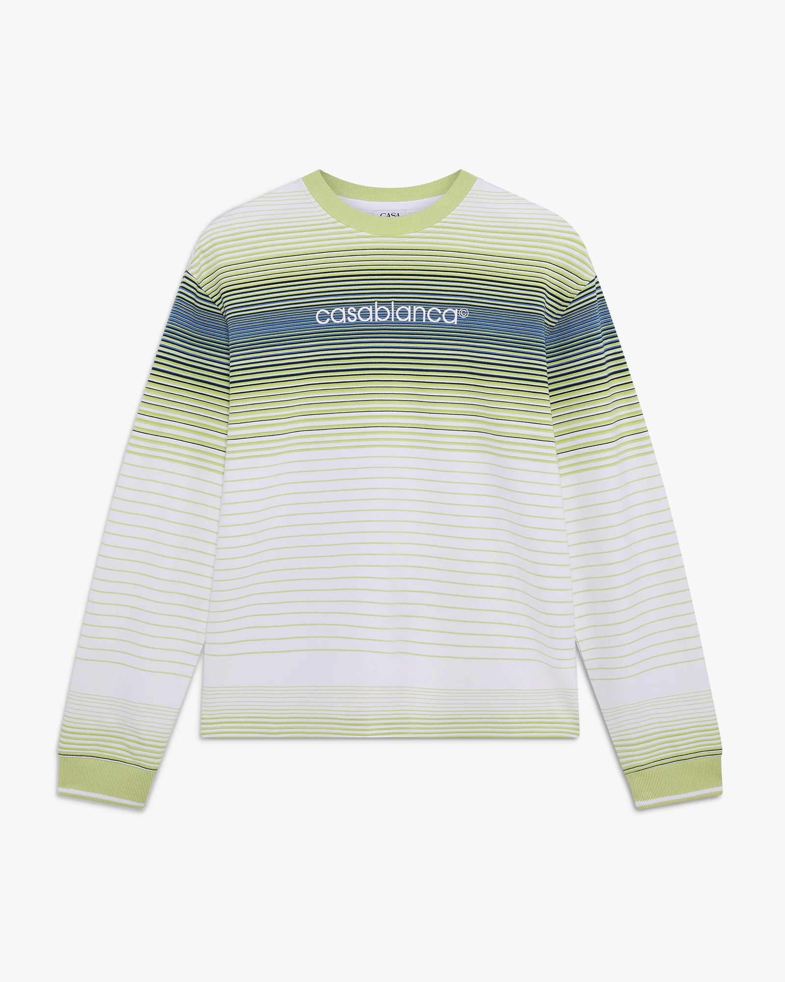 Green Striped Long Sleeve T-Shirt
