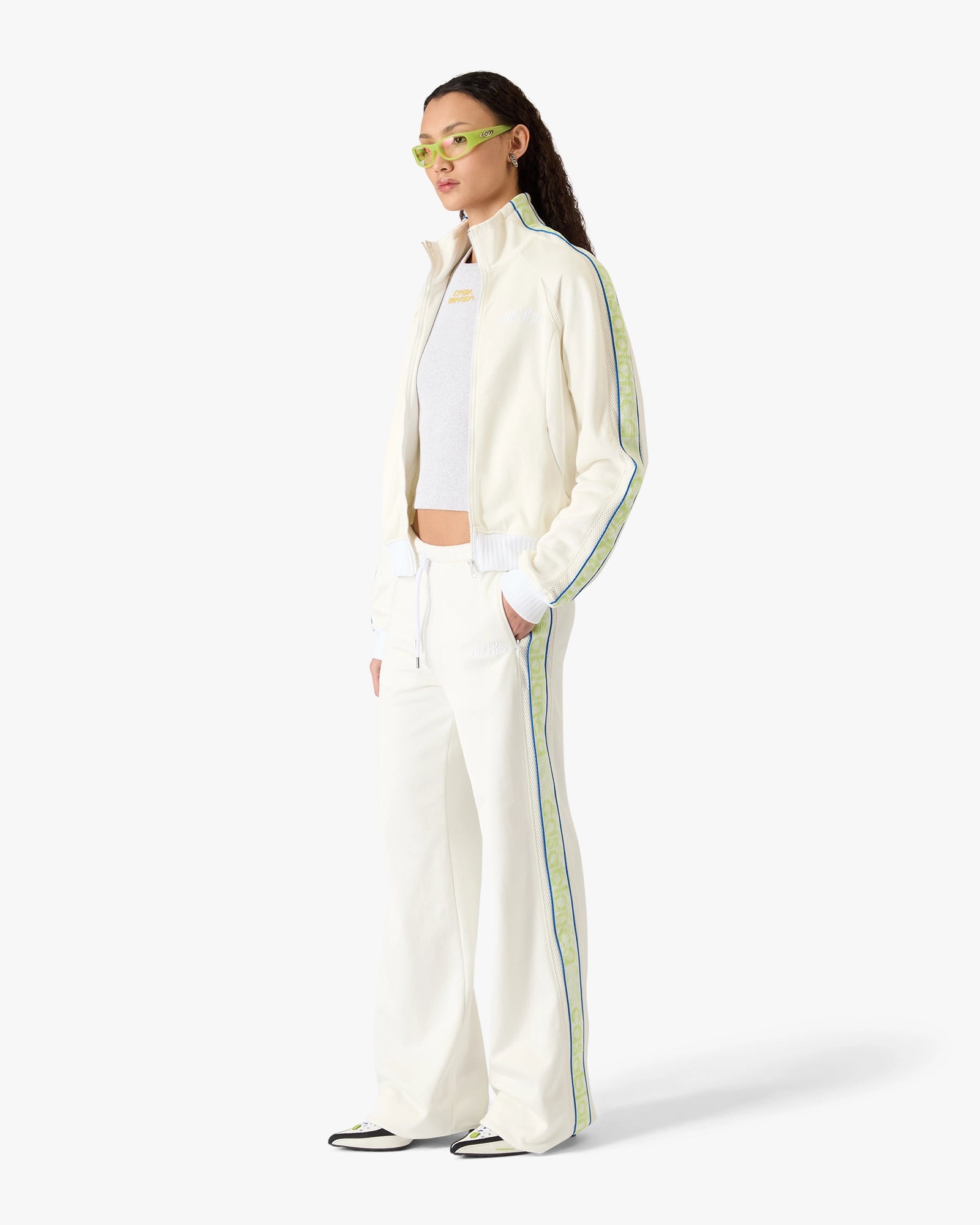 White Laurel Track Pants
