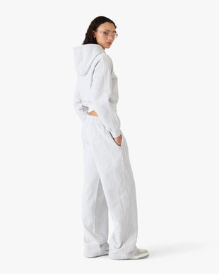 Grey Embroidered Cropped Sweatpants