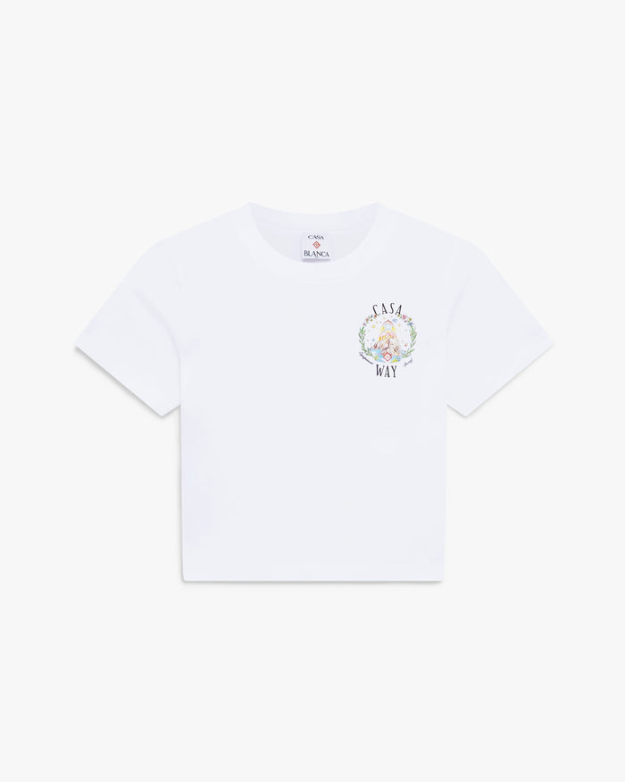 White Casa Way Baby Short Sleeve T-Shirt