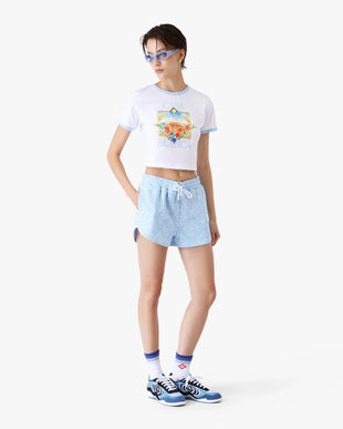 Tennis Landscape Ringer Baby Short Sleeve T-Shirt