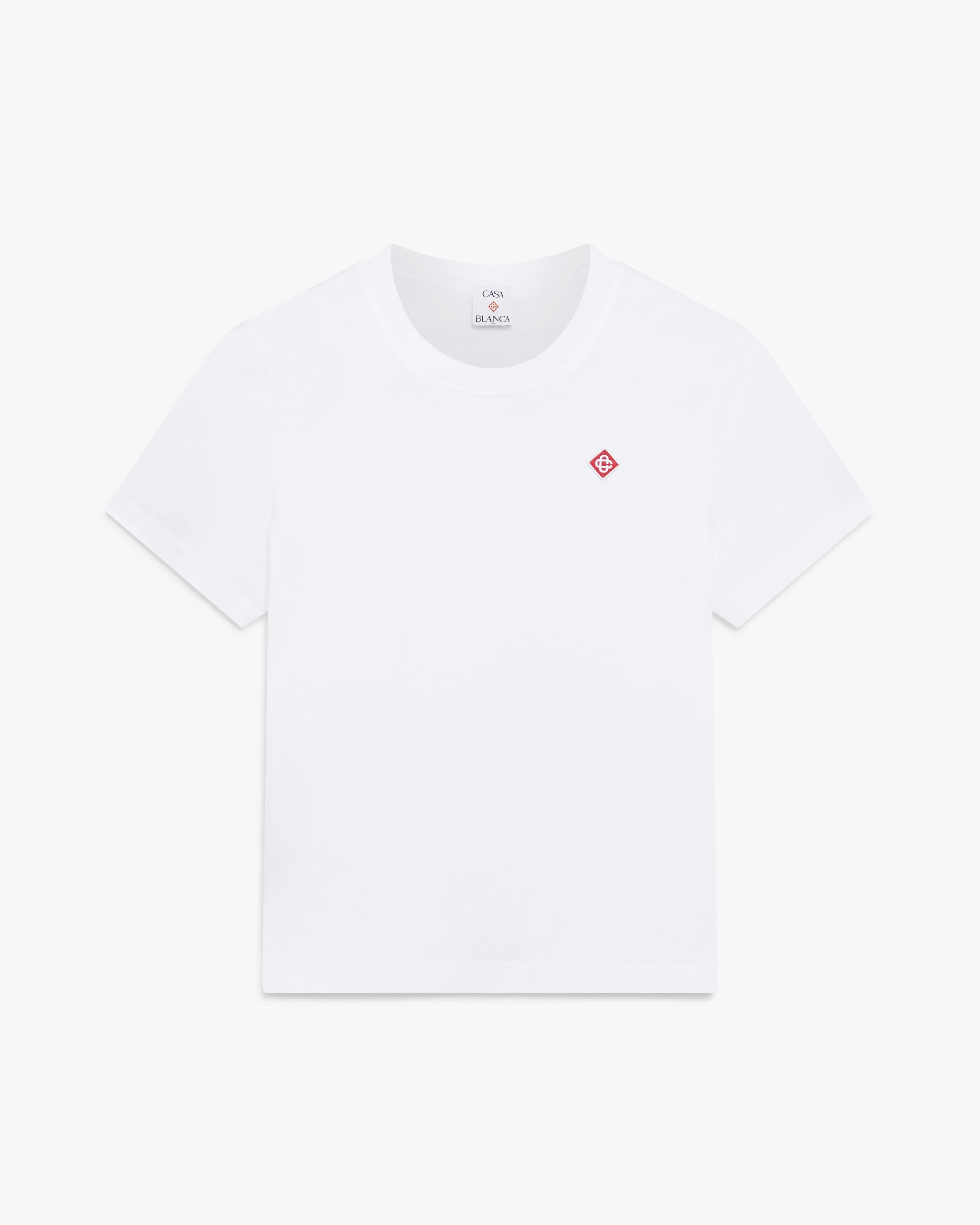 Classic Embroidery Patch Fitted Short Sleeve T-Shirt