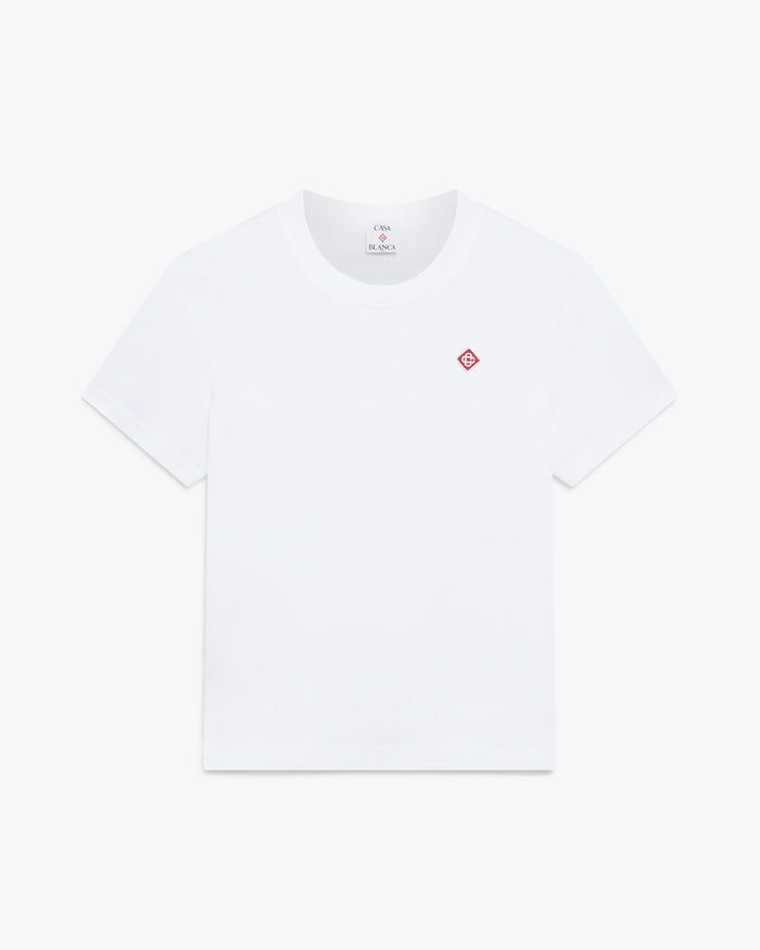 Classic Embroidery Patch Fitted Short Sleeve T-Shirt