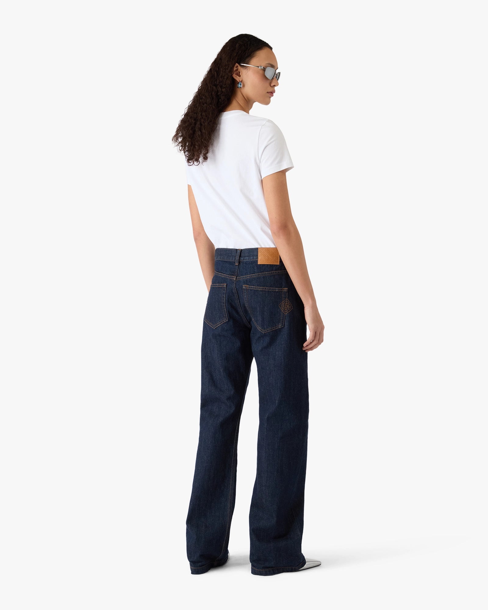 Classic Embroidery Patch Fitted Short Sleeve T-Shirt