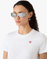 Classic Embroidery Patch Fitted Short Sleeve T-Shirt