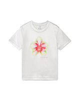Silver Glitch Orchid Ribbed Top