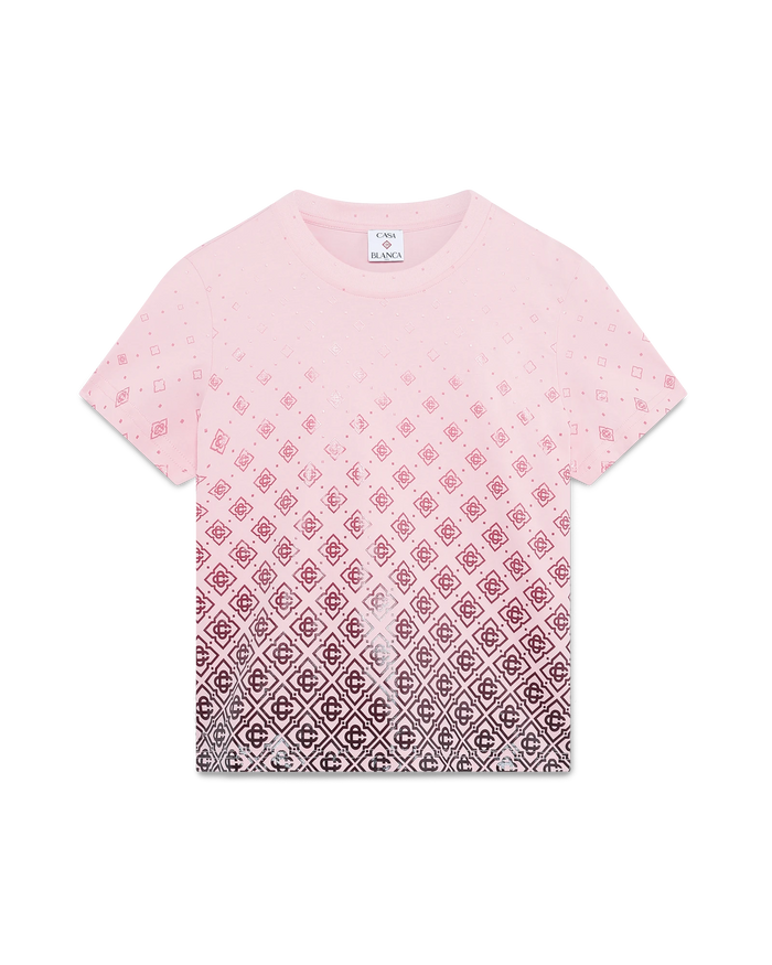 Aubergine Gradient Monogram Short Sleeve T-Shirt