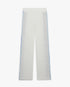 White & Blue Striped Mesh Trousers
