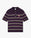 Purple & Green Striped Fitted Polo Shirt