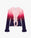 Pink Gradient Ruffle Long Sleeve Top