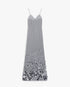 Silver Crochet Mirror Maxi Dress