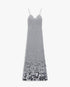 Silver Crochet Mirror Maxi Dress